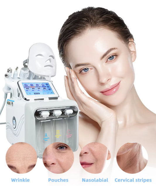 7 In 1 Water Oxygen Small Bubble Machine professional Hydra Water Dermabrasion Beauty Instrument Facial Spa Skin Care Skin Clean