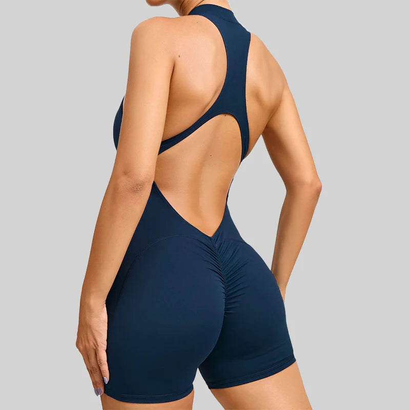 Short Sports Jumpsuit Sleeveless Gym Set Women Yoga Clothes Rompers Workout One-piece Suit Female Outdoor Recreation Bodysuits